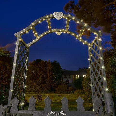 200 Firefly string lights with warm white LEDs, perfect for indoor/outdoor decor – available at Keans Claremorris.