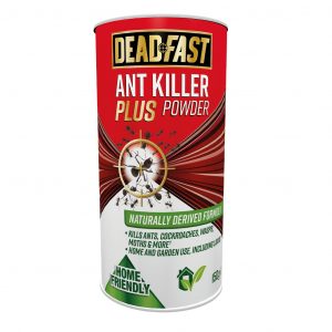 Deadfast Ant Killer Plus Powder 150g natural insecticide for crawling insects, available at Keans Claremorris.