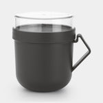 Load image into Gallery viewer, Make &amp; Take Soup Mug 0.6L Dark Grey

