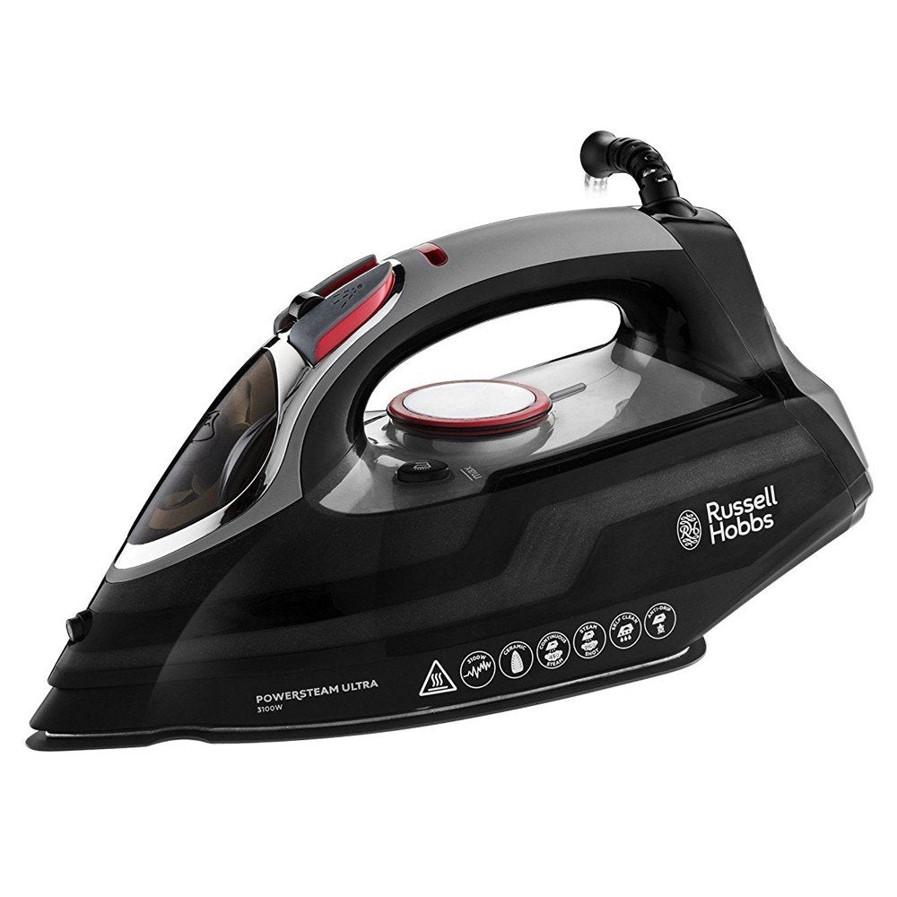 Russell Hobbs 3100W Steam Iron with 210g steam shot, 350ml tank, self-cleaning, auto shut-off – Keans Claremorris