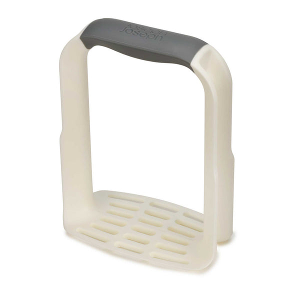 Joseph Joseph Easy-Mash Potato Masher with D-shaped design, non-slip grip, pan-scraping fins, dishwasher safe – Keans