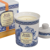 JC Peacock 150g Orange Blossom, Wild Lime & Verbena candle in elegant porcelain jar, handcrafted, vegan, cruelty-free –