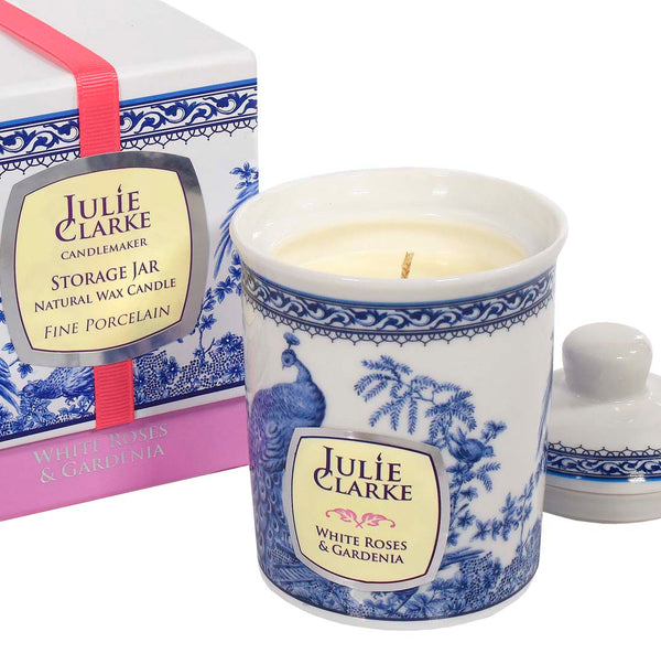 JC Peacock 150g candle jar with white roses & gardenia scent, handcrafted in Ireland, vegan, cruelty-free – Keans Claremorris