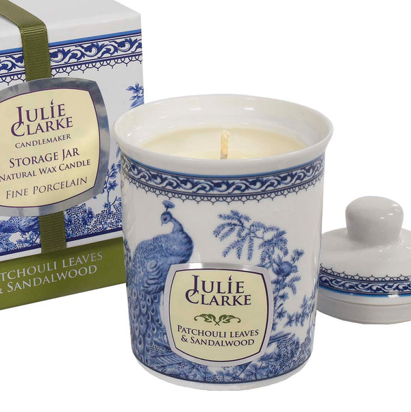 JC Peacock 150g Patchouli & Sandalwood Candle in reusable porcelain jar, handcrafted, vegan, cruelty-free – Keans Claremorris