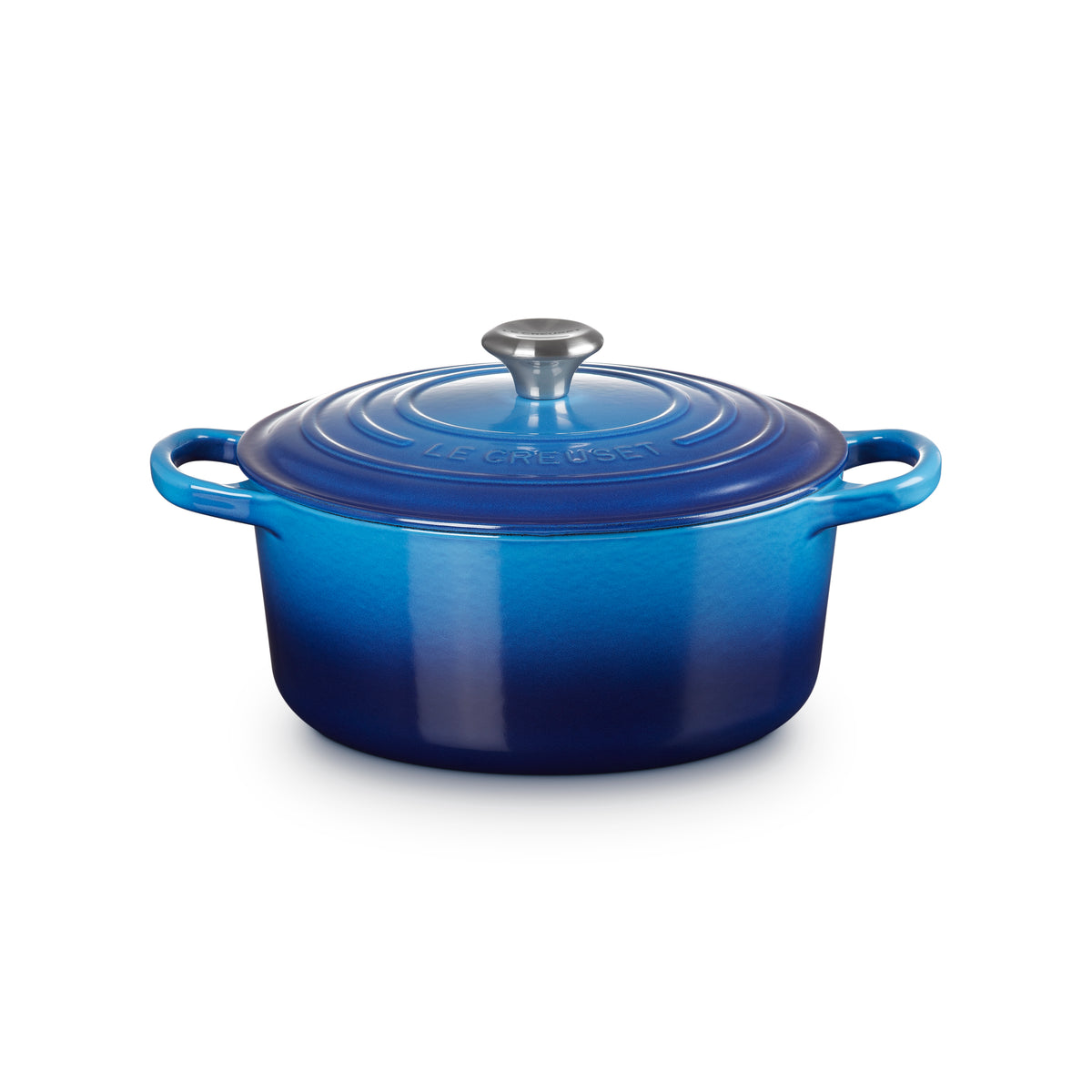 Round Casserole 22cm Azure Blue cookware dish by Keans Claremorris, durable and stylish for versatile cooking.