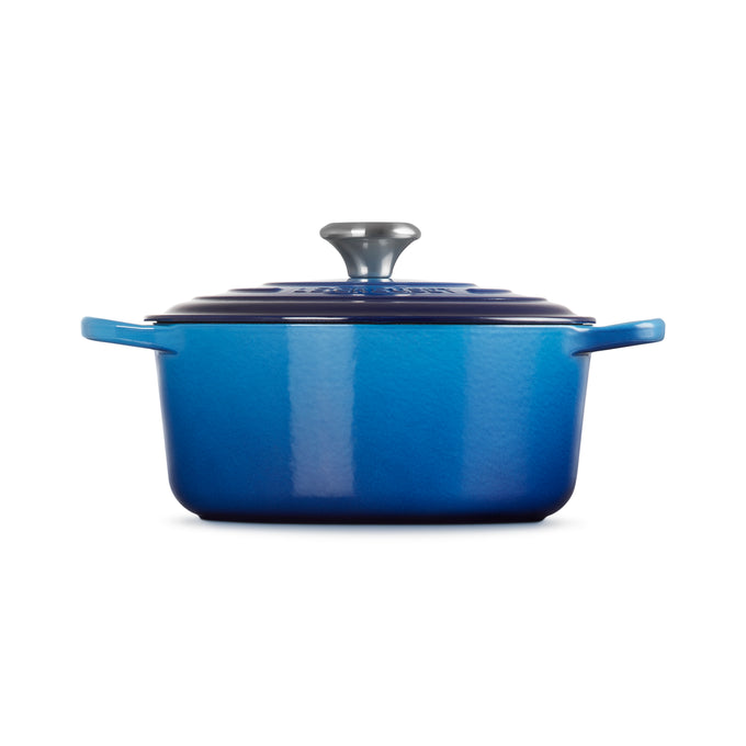 Round Casserole 24cm in Azure Blue, durable cookware for baking and cooking | Keans Claremorris