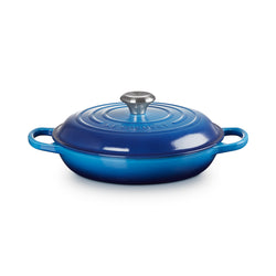 Le Creuset Signature 26cm Azure Cast Iron Shallow Casserole – Durable, Stylish Cookware | Keans Claremorris