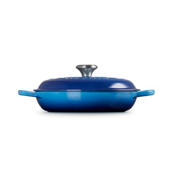 Le Creuset Signature 26cm Azure Cast Iron Shallow Casserole - Durable, Even Heat, Keans Claremorris