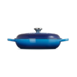 Le Creuset Signature 30cm Azure Cast Iron Shallow Casserole - Durable, Even Heat, Keans Claremorris