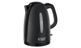Russell Hobbs Textures 1.7L black kettle with rapid boil, dual water window, 360° base, washable filter – Keans Claremorris