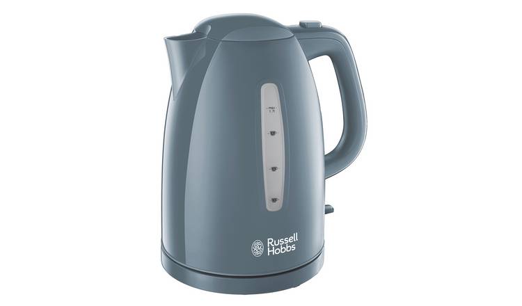 Russell Hobbs Textures 1.7L grey kettle with rapid boil, 360° base, water filter, and cord storage – Keans Claremorris.