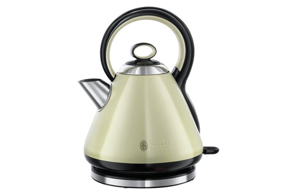 Russell Hobbs Legacy 1.7L Quiet Boil Kettle in cream with energy-saving, auto shut-off, perfect pour spout – Keans