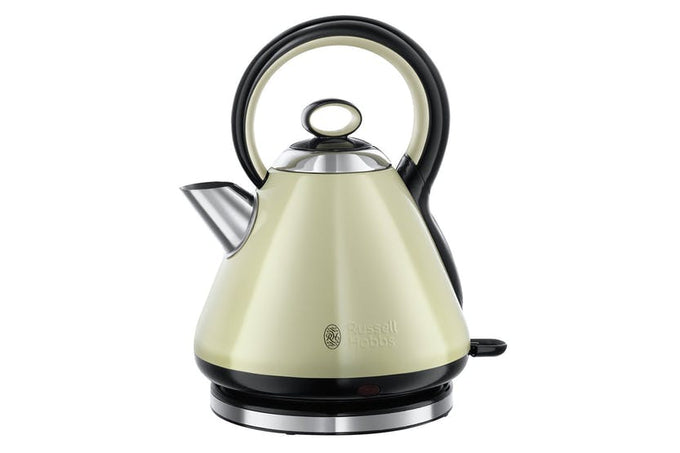 Russell Hobbs Legacy 1.7L Quiet Boil Kettle in cream with energy-saving, auto shut-off, perfect pour spout – Keans