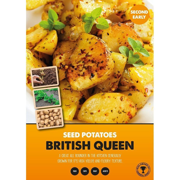 Second Earlies British Queen Potatoes 5kg bag, cream skin, floury flesh, ideal for roasting, boiling, mashing – Keans