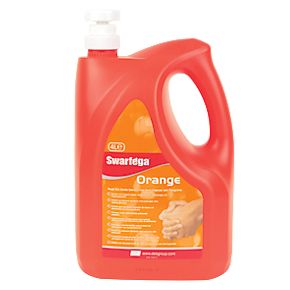 Orange Hand Cleaner 4L Pump Bottle, solvent-free heavy-duty formula with natural scrubbers, from Keans Claremorris