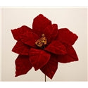 Poinsettia Stem 70cm artificial flower stem, vibrant red leaves, perfect holiday decor – Keans Claremorris
