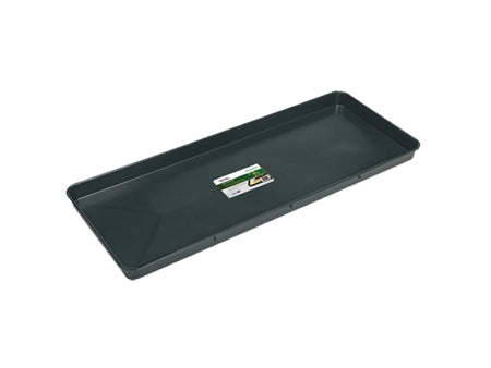 Stewart Premium 100cm black grow bag tray, deep-sided, durable, no drainage holes, ideal for tomato growbags – Keans