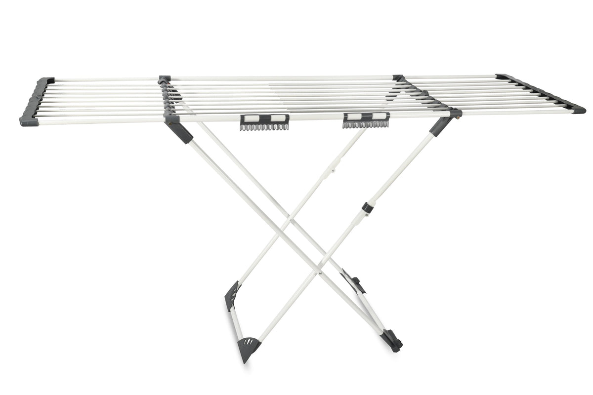 LaundryWORX Extendable Airer 20m drying rack, extra large carbon steel design, powder coated finish – Keans Claremorris