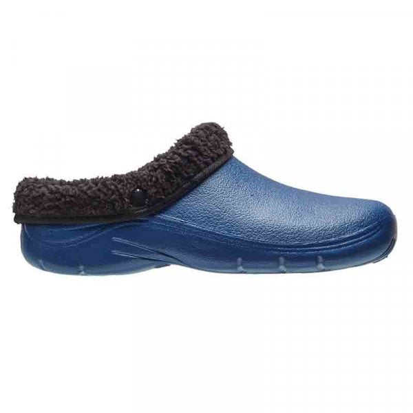 Comfi Fleece Clog Navy S7 with removable fleece lining, slip-on comfort, easy clean - Keans Claremorris