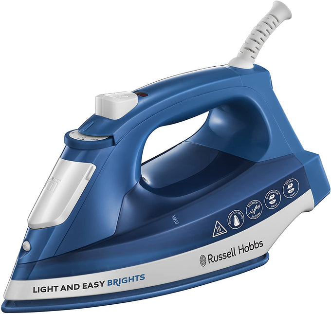 Russell Hobbs 2400W steam iron with auto-steam, ceramic soleplate, 240ml tank, water spray, vertical steam – Keans