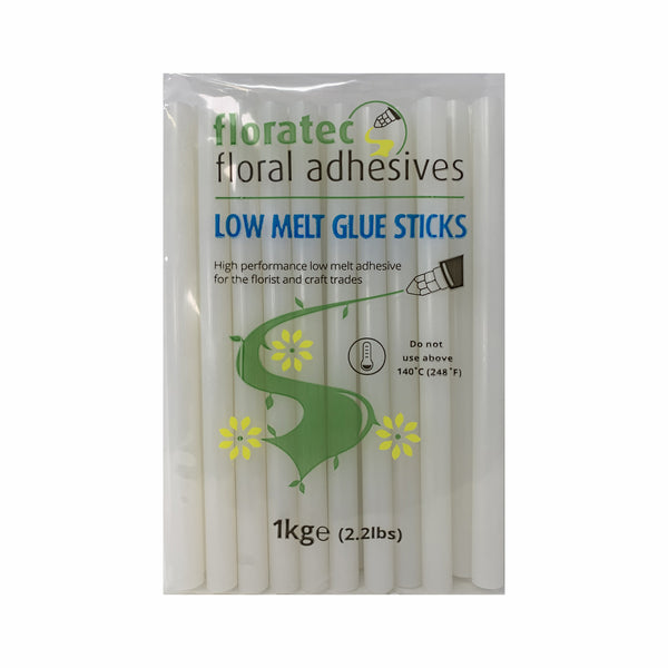1kg bag of 12mm Floratec low melt clear glue sticks for guns up to 140°C, approx 50 sticks - Keans Claremorris