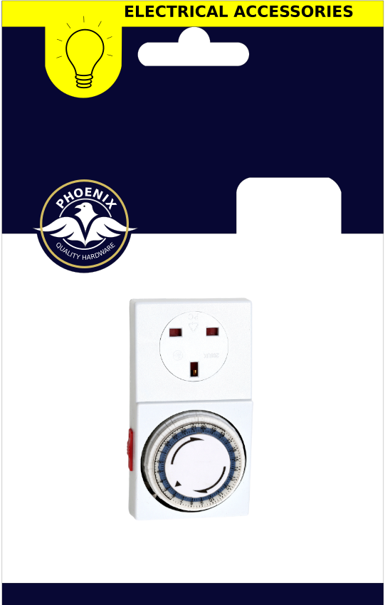 24 Hour Plug In Timer for automated power control, single pack, available at Keans Claremorris