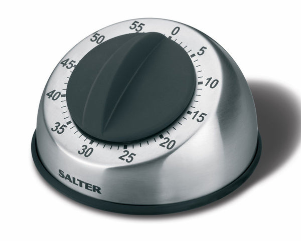 Salter 60 Minute Mechanical Timer with Stainless Steel, Soft Touch Rubber Knob, Easy Read Dial – Keans Claremorris