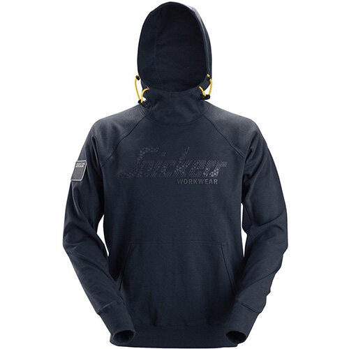Snickers 2881 Logo Hoodie Size L Navy