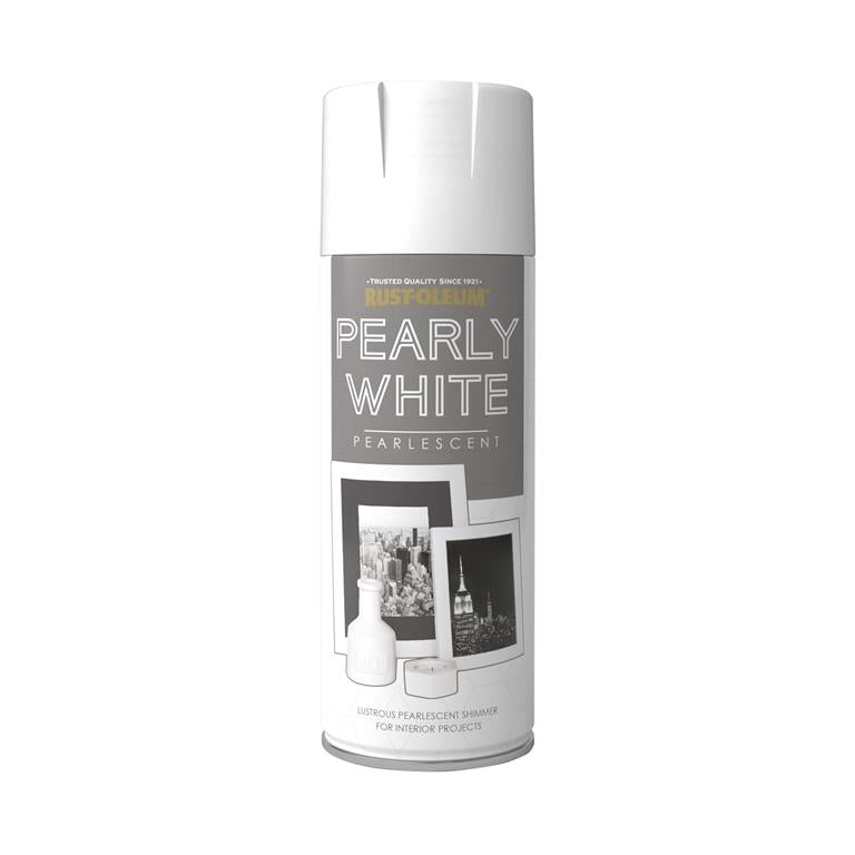 Painters Touch Pearly White Metallic 400ml spray paint, fast-drying, durable finish for indoor/outdoor use - Keans