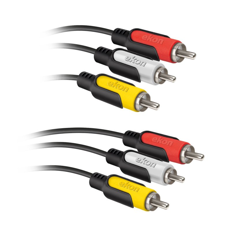 3 RCA cable male to 3 RCA male. Lenght 1,5 mt
