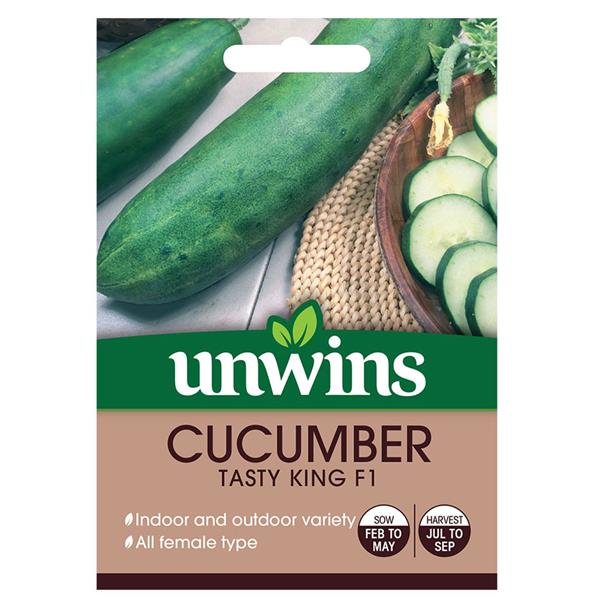 Cucumber Tasty King F1 - extra-long, high-yield cucumber for indoor/outdoor growing. Available at Keans Claremorris.