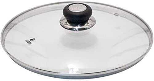 Judge Vista 22cm vented glass lid, durable, retains heat and moisture, fits Judge Vista cookware – available at Keans