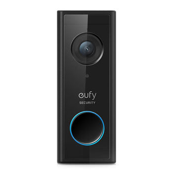 EUFY Battery Video Doorbell Slim Black, 1080p HD, 120-day battery, AI human detection, no subscription, from Kean’s