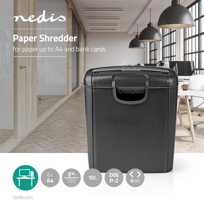 Nedis 6 Sheet Paper Shredder for Home and Office Use – Efficient Document Shredding | Keans Claremorris