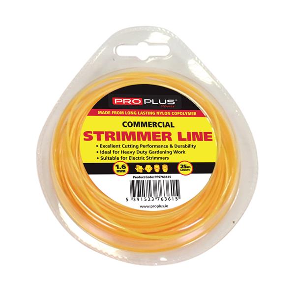 Commercial Strimmer Line 1.6mm x 25m yellow nylon, durable copolymer, professional quality – Keans Claremorris