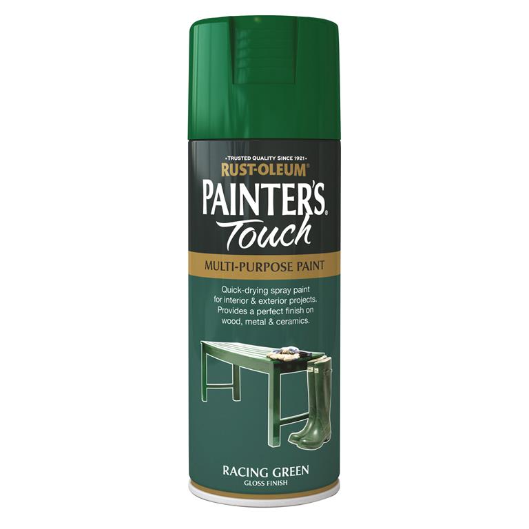 Painters Touch Racing Green 400ml spray paint, fast-drying, durable finish, multi-purpose aerosol – Keans Claremorris