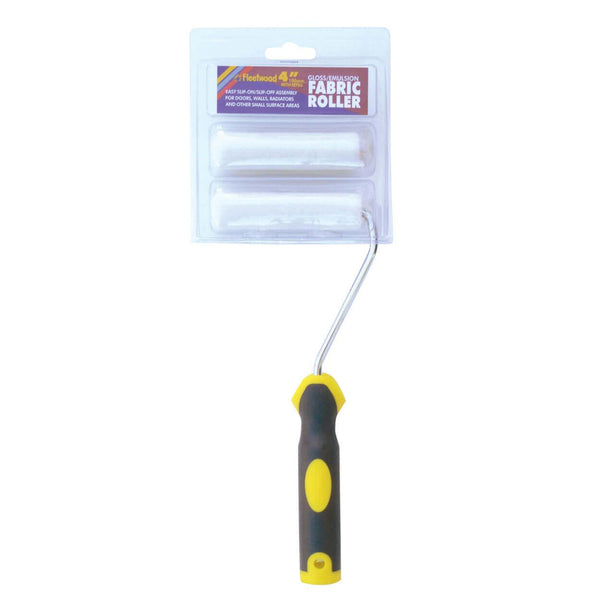 Fleetwood 4" Fabric Roller & Sleeve for Emulsion and Gloss Paints, ideal for doors, walls, radiators - Keans Claremorris
