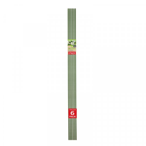 Gro-Stake 1.5m x 11mm galvanized steel stakes, 6-pack for strong ground anchoring – available at Keans Claremorris.