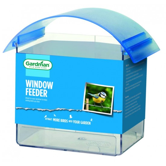 Gardman Window Feeder with strong suction pads, holds 150g seed, 14cm tall, bird feeder for windows - Keans Claremorris