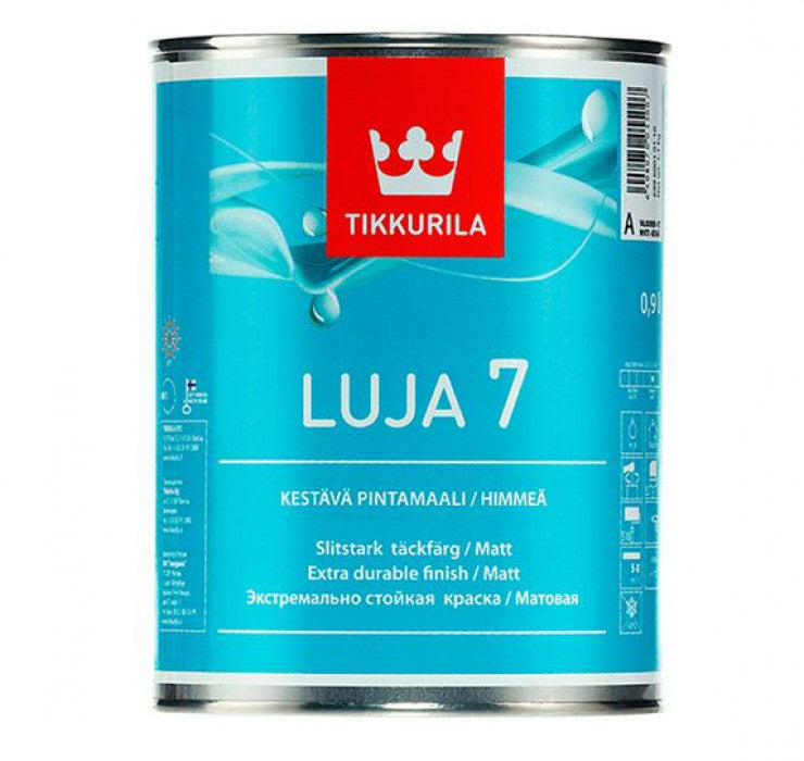 Tikkurila Luja Extra Durable 0.9L mould resistant matt interior wall paint, washable, scrubbable, water-based – Keans