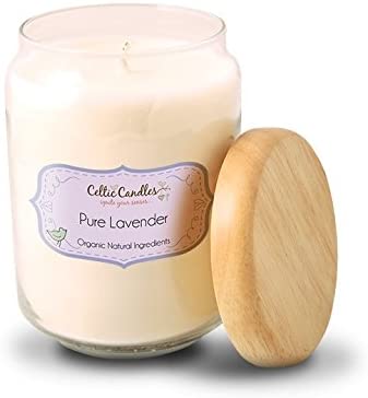 Larger Pop Jar Pure Lavender candle made with organic soy, palm, and canola wax by Keans Claremorris.