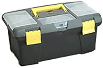 Stanley 19in Jumbo Organiser Toolbox with removable trays, built-in bit holder, rust-free, twin latches – Keans Claremorris