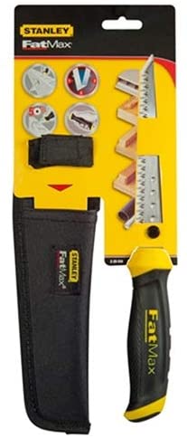 Stanley FatMax 6" Jab Saw with hardened blade, soft grip handle, and scabbard for clean cuts – available at Keans