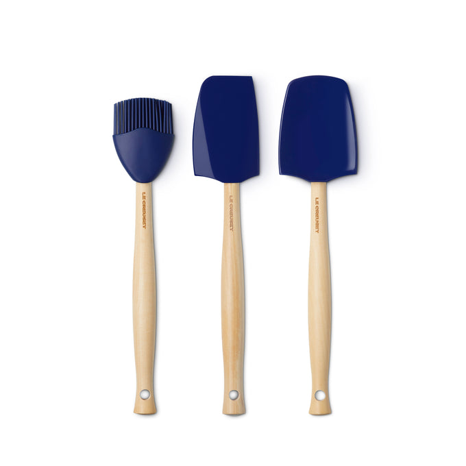 Le Creuset Set of 3 Azure Craft Spatulas, durable silicone kitchen tools – available at Keans Claremorris