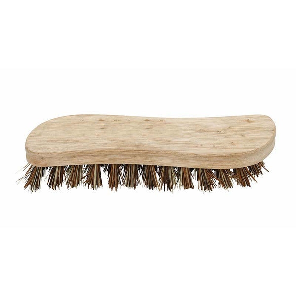 7" varnished timber snake scrub brush with stiff nylon bristles for tough dirt removal – Keans Claremorris