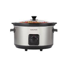 Morphy Richards 6.5L Ceramic Slow Cooker with glass lid, 3 heat settings, dishwasher safe pot – Keans Claremorris