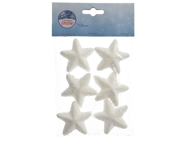 White star-shaped foam decoration, 2x8x8cm, lightweight and versatile – available at Keans Claremorris.