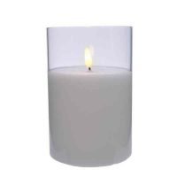 Candle Glass Indoor 13cm white