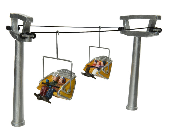 Polyresin Ski Lift Figurines – Indoor Holiday Adventure Set (Assorted)
