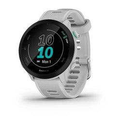 Garmin Forerunner 55 white smartwatch with GPS, heart rate, fitness tracking, 2-week battery, silicone strap – Keans